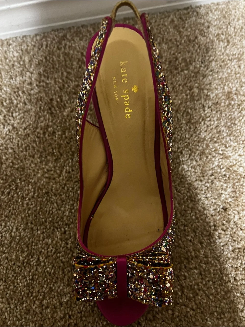 Kade Spade sequin heel. Great condition. Size 8.5